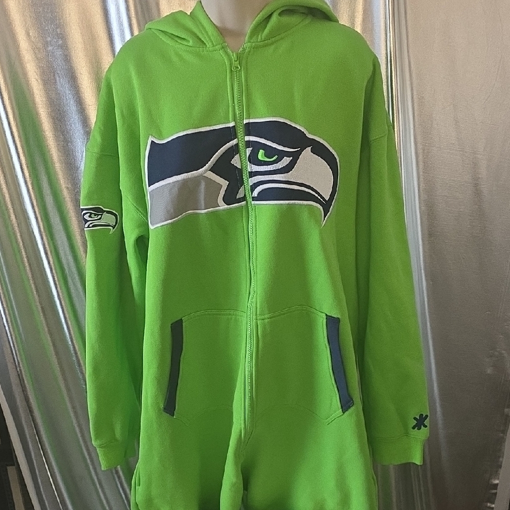 Green Seahawks Hoodie Jumpsuit